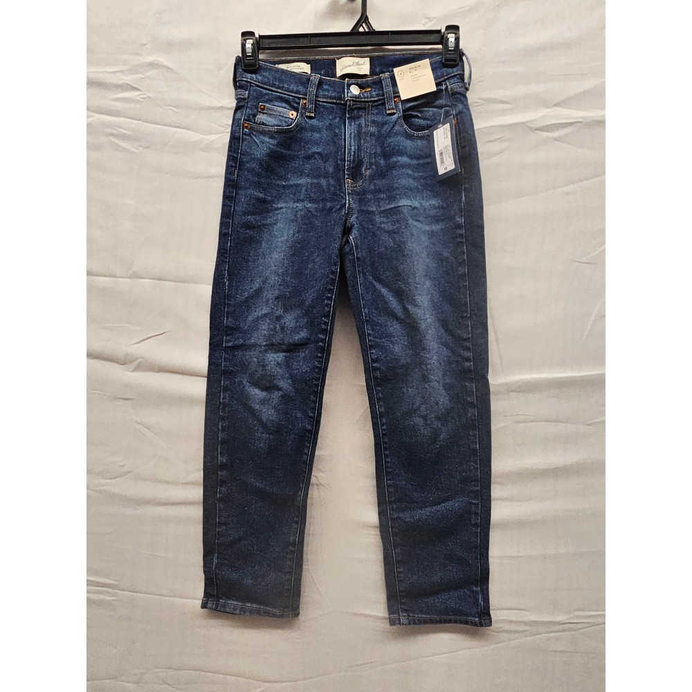 Universal Thread Womens 80s Slim Mid Rise Jeans Medium Wash 4S Short NWT